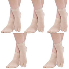 NEXT2SKIN Women's Ankle Length Cotton Thumb Socks, Pack of 5 (Skin)