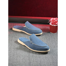 CARLO ROMANO Women Suede Leather Mules Blue