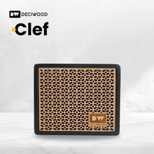 DECIWOOD Clef Portable, Bluetooth 5.0 Wooden Body 10W Wireless Speaker-Black