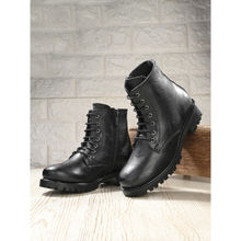 CARLO ROMANO Women Vegan Leather Black Color Casual Boots Black