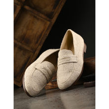 CARLO ROMANO Women Suede Leather Loafers Beige