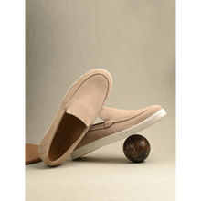 CARLO ROMANO Men Suede Leather Loafers Beige