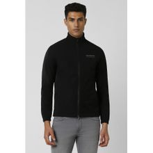 Van Heusen Men Black Solid Casual Jacket