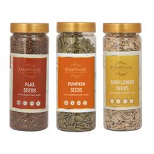 Khari Foods Organic Seeds Weight Management Combo, Pack Of 3 - Sunflower, Pumpkin, Flax Seeds