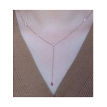 ANUSHKA JAIN JEWELLERY Silver Ruby Duet Lariat Necklace