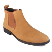 Red Chief Rust Leather Casual Solid Chelsea Boots For Men