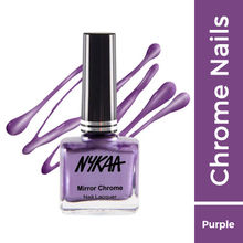 Nykaa Metallic Chrome Long Lasting Nail Enamel - Purple Galaxy 178