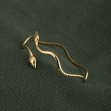 Palmonas Minimalist Golden Ripple Snake Gold Cuff
