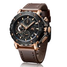 Alexandre Christie 9205 MCL Chronograph For Men - Rose Gold Brown