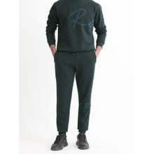 Rare Rabbit Heavyweight Solid Dark Green Jogger