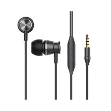 Lumiford U60 Magnetic Earbud In-ear Wired Earphones With Mic, Tangle Free Cable (Black)