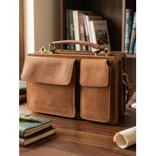 Sassora Unisex Genuine Leather Travel, Office and Casual Use Small Messenger Bag (S)