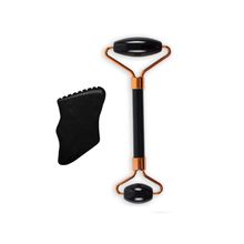 Getmecraft Black Obsidian Facial Roller And Gua Sha With Tee...