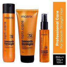 Matrix Opti.Care 3-Step Regime, Up To 4 Days Frizz Control, Shampoo + Conditioner + Serum