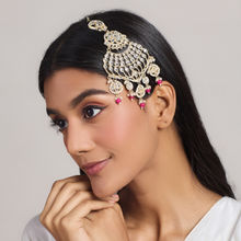 Azai by Nykaa Fashion Gold Kundan Studded Red Beads Hanging Festive Paasa