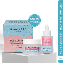 Glamveda Korean Glass Skin Rice & Ceramide Face Serum & Moisturizer Combo