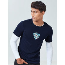The Souled Store Official Iron Man Arc Reactor Elemental (gid) Full Sleeve T-shirt For Mens