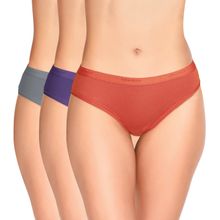 Enamor CR01 Low Waist Cotton Panty-Pack of 3 - Multicolor