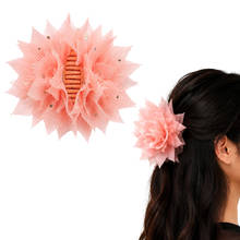 Matra Flower Hair Claw Clip Clutcher for Women & Kids - Big Floral Clutches Large Hair Pin Any Color
