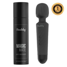 Vandelay Magic Mate-rechargeable Personal Body Massager For Women & Men - Waterproof(Matte Black)