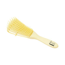 Stasia Street Wet And Dry Hair Detangler Hair Brush With Spacing Clip - Yellow