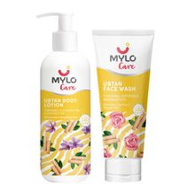 Mylo Veda Ubtan Face Wash & Body Wash Combo For Skin Brightening & Softening - Pack Of 2