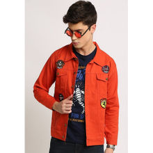 Voxati Orange Men Denim Jacket