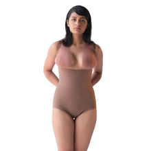 ButtChique Bodysuit Shapewear Tummy & Upper Body Sculpting, Adjustable Straps- Brown