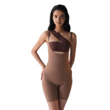 ButtChique Full-bodysuit Shapewear All Over Sculpting With Adjustable Straps- Brown