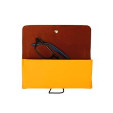 The House Of Ganges Newell Vegan Leather Sunglass Case Mango (M)