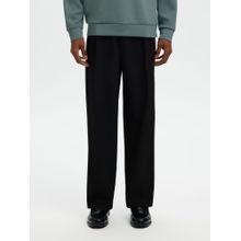 SELECTED HOMME Black Loose Fit Flex Trouser