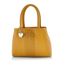 Butterflies Women's Handbag (Mustard) (BNS 0586MSD) (1)