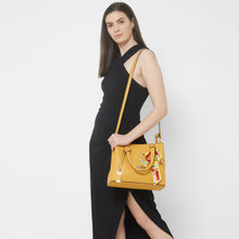 Toniq Alex Elegant Womens Mustard Handbag With Detachable Printed Scarf(OSXXHB05 A)