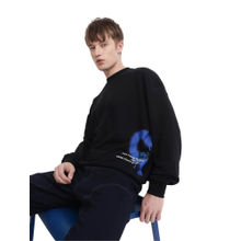 Rare Rabbit Deric Black Graphic Sweatshirt