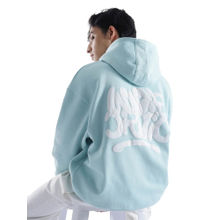 Rare Rabbit Laurl Light Blue Typography Hoodie