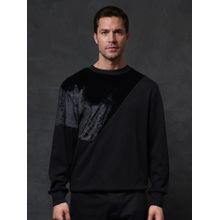 Rare Rabbit Roe Black Cut and Sew Sweatshirt