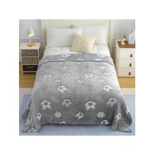 Story@Home 300 GSM Kids Single Blanket - Soccer Grey & White