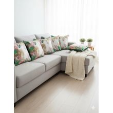 Izaafa Luxe Metallic Tropical Decorative Cushion Covers (18x18 Inches) (Pack of 6)