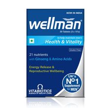Wellman Health Supplements UK's No.1 Multivitamin( With Ginseng, Amino Acids & 21 Micronutrients)
