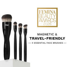 PAC 4-IN-1 Magnetic Makeup Brush - Innovative Compact Handle, Travel Friendly, High Quality Bristles