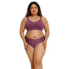 Van Heusen Women Plus Size & Wireless Minimizer Bra - Purple Gum Drop