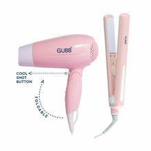 GUBB Hair Dryer & Straightener Combo For Frizz Free & Lustro...