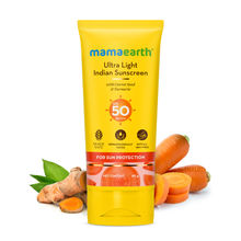 Mamaearth Ultra Light Indian Sunscreen SPF 50 PA++++ With Turmeric & Carrot S... - In-Vivo tested