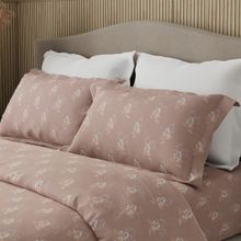 Boutique Living Light Purple Floral King Bedsheet With 2 Pillow Covers (Sandalwood Fragrance)