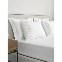 SANSAAR A D'DECOR BRAND LIVE CONSCIOUSLY Tressé-Brilliant White King Bed Sheet with 2 Pillow Covers