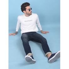 CRIMSOUNE CLUB Men White Printed Sweatshirt