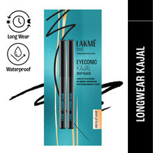 Lakme Eyeconic Kajal Deep Black Twist Up Pencil & Matte Finish - Pack of 2