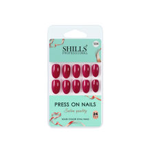 Shills Professional Reusable Oval Press On Nails - Red
