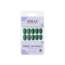 Shills Professional Reusable Oval Press On Nails - green