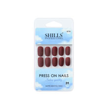 Shills Professional Reusable Square Press On Nails - Maroon